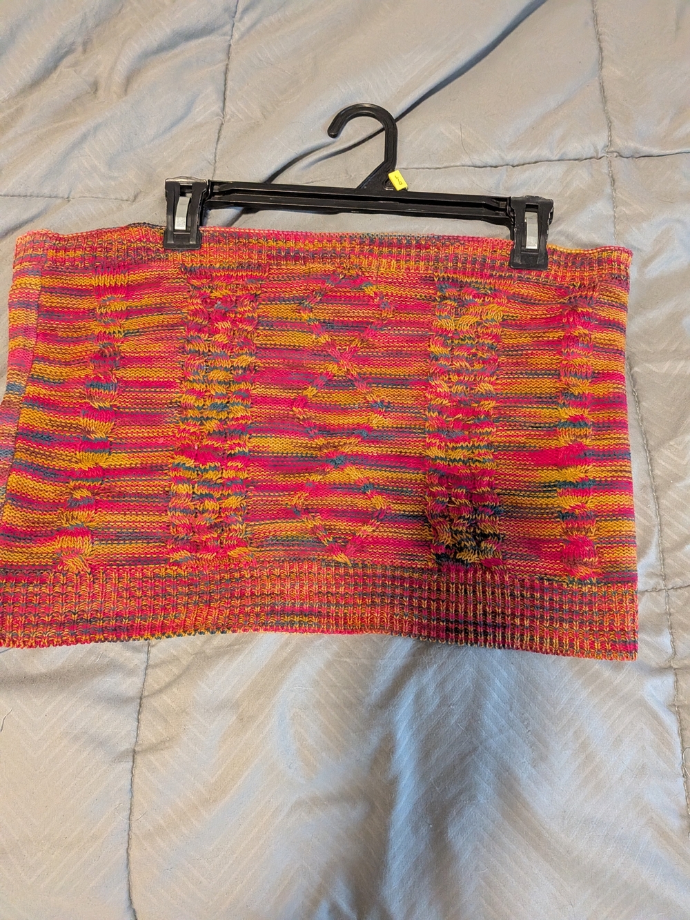 Cable knit Fall Tube Top Multi Coloured